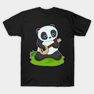 Panda Musician Guitar Music T-Shirt